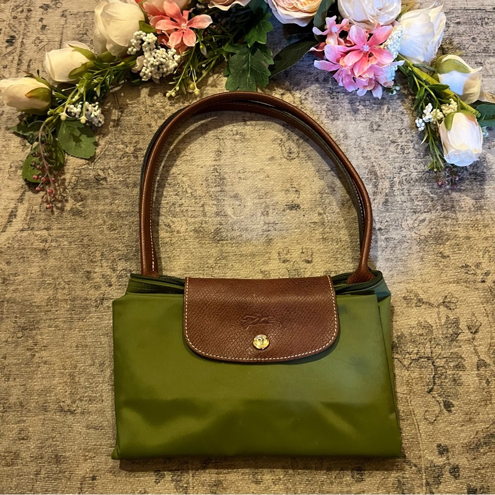 Longchamp Large Le Pliage Bag - Lichen Green